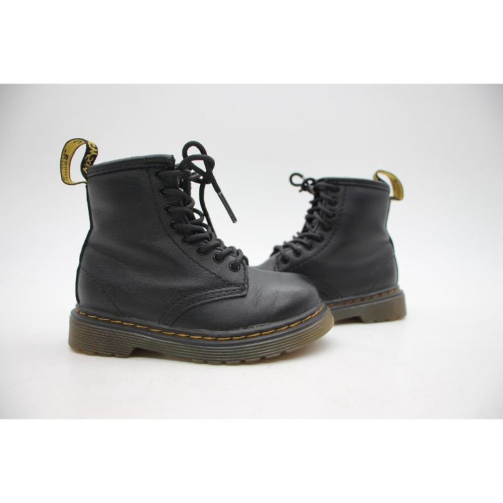 Dr. Martens Toddler Baby US 7 Eu 23 Little Kids Black Leather Combat Boots 1460T